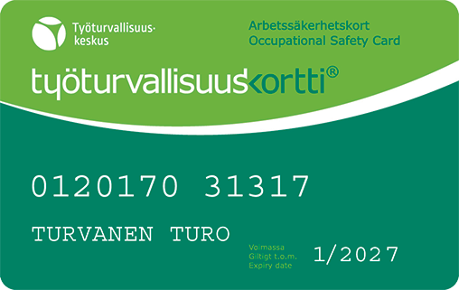 Työturvallisuuskortti, Validator Oy:n koulutus